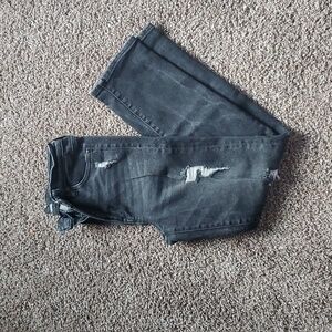 FASHION NOVA Womens HighRise Black Distressed Skinny Jeans